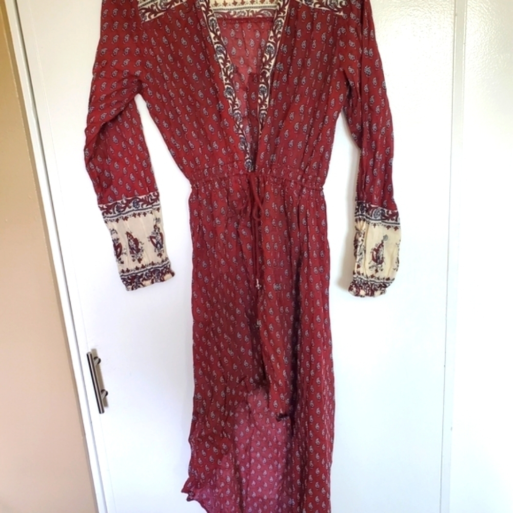 Bohemian Red Maxi Dress